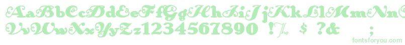 Anakroni Font – Green Fonts on White Background