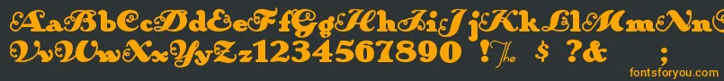 Anakroni Font – Orange Fonts on Black Background