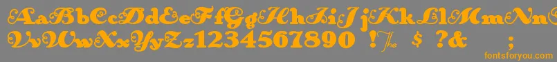 Шрифт Anakroni – оранжевые шрифты на сером фоне