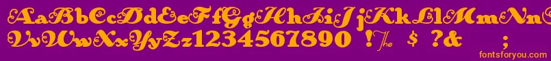 Anakroni Font – Orange Fonts on Purple Background