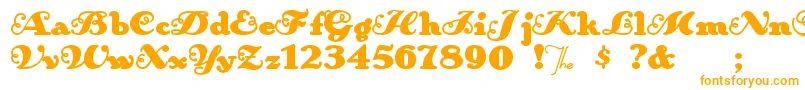 Anakroni Font – Orange Fonts on White Background