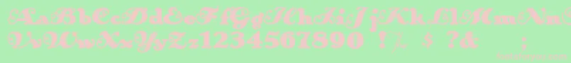 Anakroni Font – Pink Fonts on Green Background
