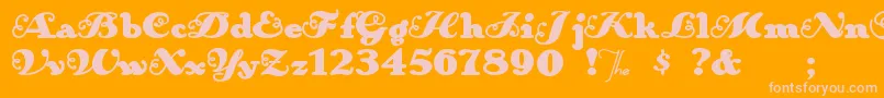Anakroni Font – Pink Fonts on Orange Background