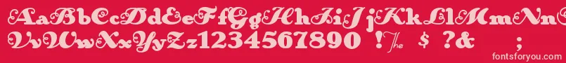 Anakroni Font – Pink Fonts on Red Background