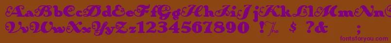 Anakroni Font – Purple Fonts on Brown Background