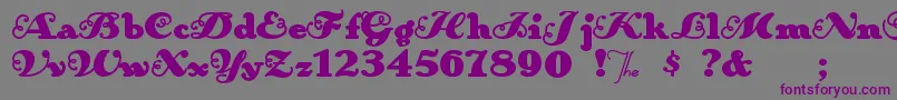 Anakroni Font – Purple Fonts on Gray Background