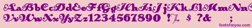 Anakroni Font – Purple Fonts on Pink Background