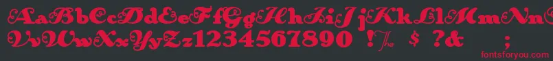 Anakroni Font – Red Fonts on Black Background