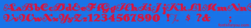 Anakroni Font – Red Fonts on Blue Background
