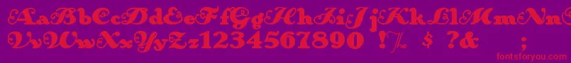 Anakroni Font – Red Fonts on Purple Background