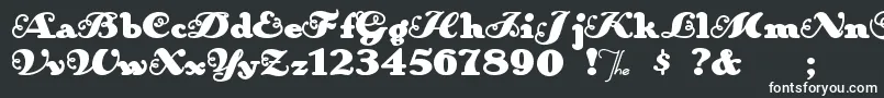 Anakroni Font – White Fonts on Black Background
