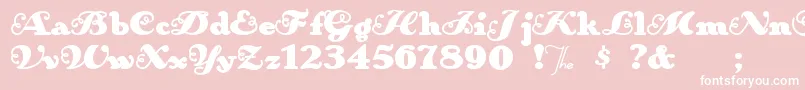 Anakroni Font – White Fonts on Pink Background