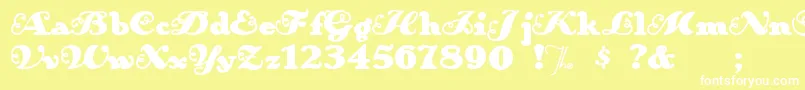Anakroni Font – White Fonts on Yellow Background