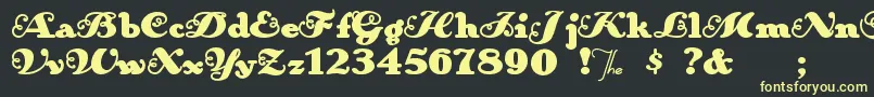 Anakroni Font – Yellow Fonts on Black Background