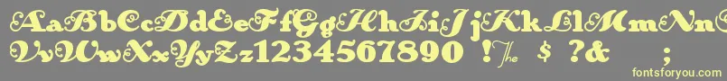 Anakroni Font – Yellow Fonts on Gray Background