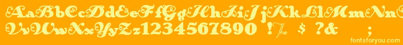 Anakroni Font – Yellow Fonts on Orange Background