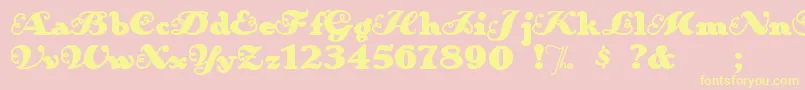 Anakroni Font – Yellow Fonts on Pink Background