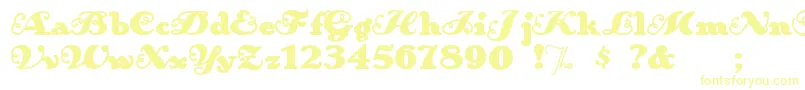 Anakroni Font – Yellow Fonts on White Background