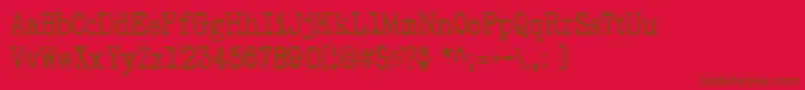 Wripetyter-Schriftart – Braune Schriften auf rotem Hintergrund