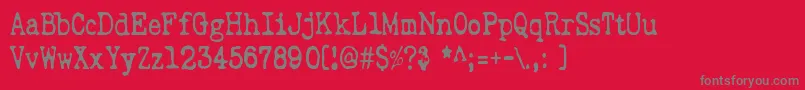 Wripetyter Font – Gray Fonts on Red Background
