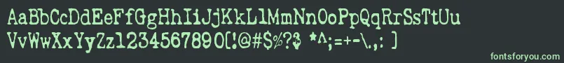 Шрифт Wripetyter – зелёные шрифты на чёрном фоне