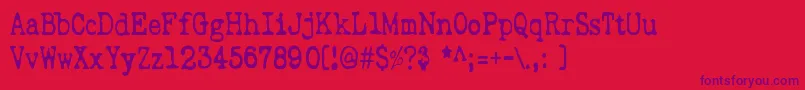 Wripetyter Font – Purple Fonts on Red Background