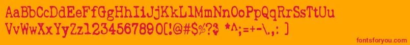 Wripetyter Font – Red Fonts on Orange Background
