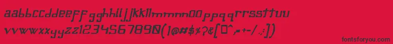 OmellonsBolditalic Font – Black Fonts on Red Background