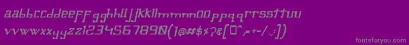 フォントOmellonsBolditalic – 紫の背景に灰色の文字