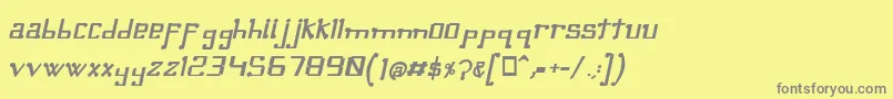 OmellonsBolditalic Font – Gray Fonts on Yellow Background