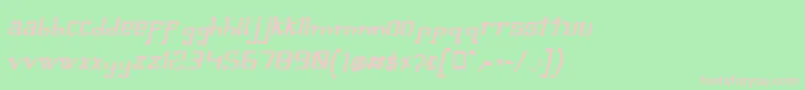 OmellonsBolditalic Font – Pink Fonts on Green Background