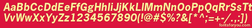 MacroBlackSsiBlackItalic Font – Yellow Fonts on Red Background