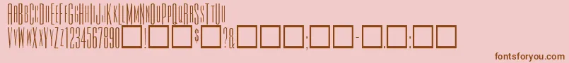 Шрифт TiowascapssskRegular – коричневые шрифты на розовом фоне