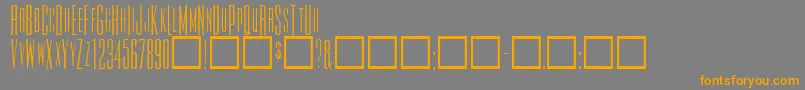 TiowascapssskRegular-Schriftart – Orangefarbene Schriften auf grauem Hintergrund