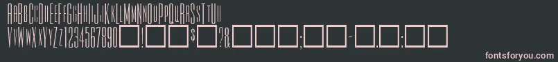 Czcionka TiowascapssskRegular – różowe czcionki na czarnym tle