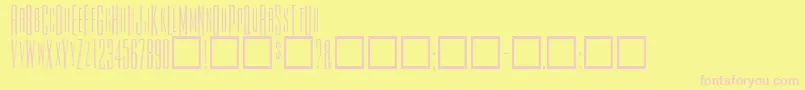 TiowascapssskRegular Font – Pink Fonts on Yellow Background