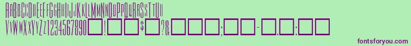 Czcionka TiowascapssskRegular – fioletowe czcionki na zielonym tle