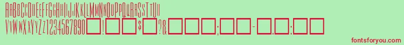 Шрифт TiowascapssskRegular – красные шрифты на зелёном фоне