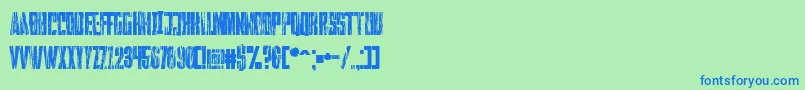Falturaguerra Font – Blue Fonts on Green Background