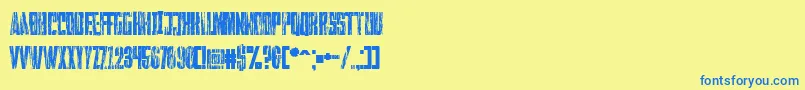 Falturaguerra Font – Blue Fonts on Yellow Background