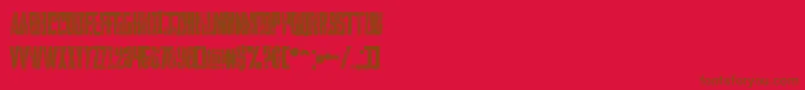 Falturaguerra Font – Brown Fonts on Red Background