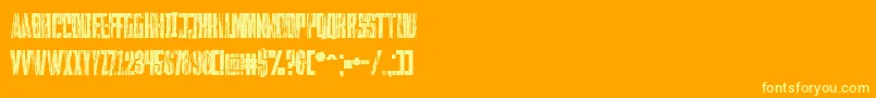 Falturaguerra Font – Yellow Fonts on Orange Background