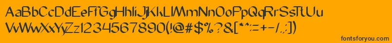 ModernScript Font – Black Fonts on Orange Background