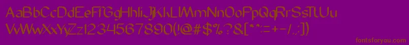 ModernScript Font – Brown Fonts on Purple Background