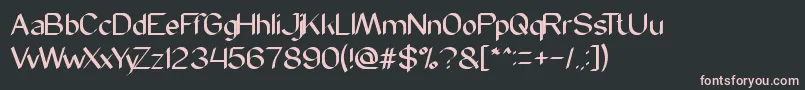 ModernScript Font – Pink Fonts on Black Background