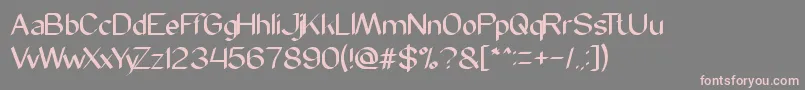 フォントModernScript – 灰色の背景にピンクのフォント