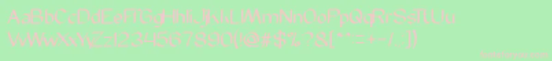 フォントModernScript – 緑の背景にピンクのフォント