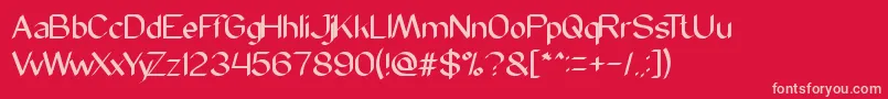 ModernScript Font – Pink Fonts on Red Background