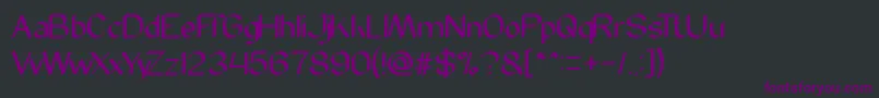 フォントModernScript – 黒い背景に紫のフォント