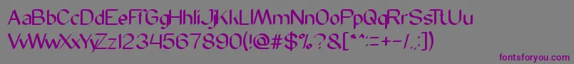 ModernScript-fontti – violetit fontit harmaalla taustalla